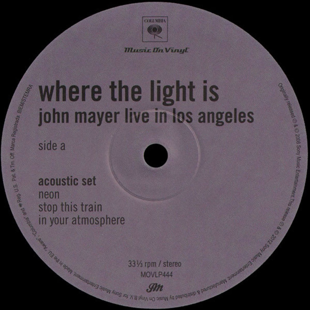John Mayer – Where The Light Is (4-LP Vinyl) Vinyl Record