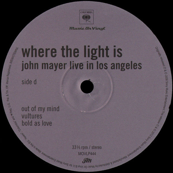 John Mayer - Where The Light Is: John Mayer Live In Los Angeles | Mint (M) Mint (M)