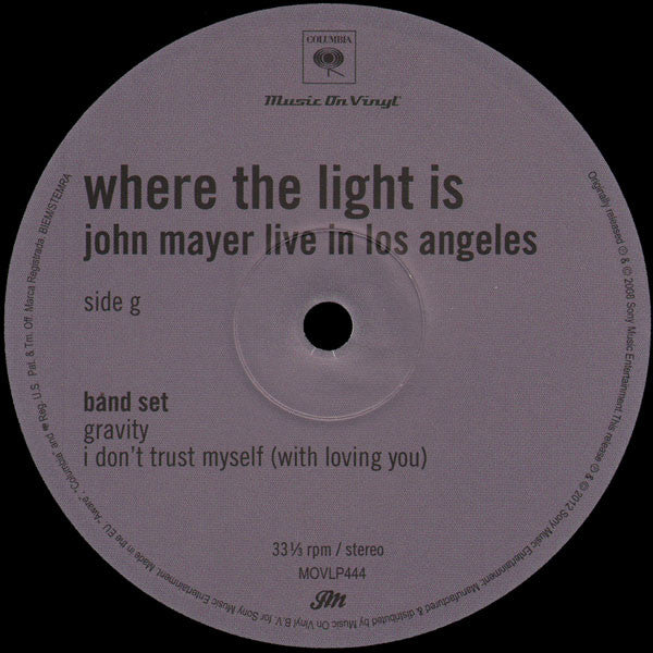 John Mayer - Where The Light Is: John Mayer Live In Los Angeles | Mint (M) Mint (M)
