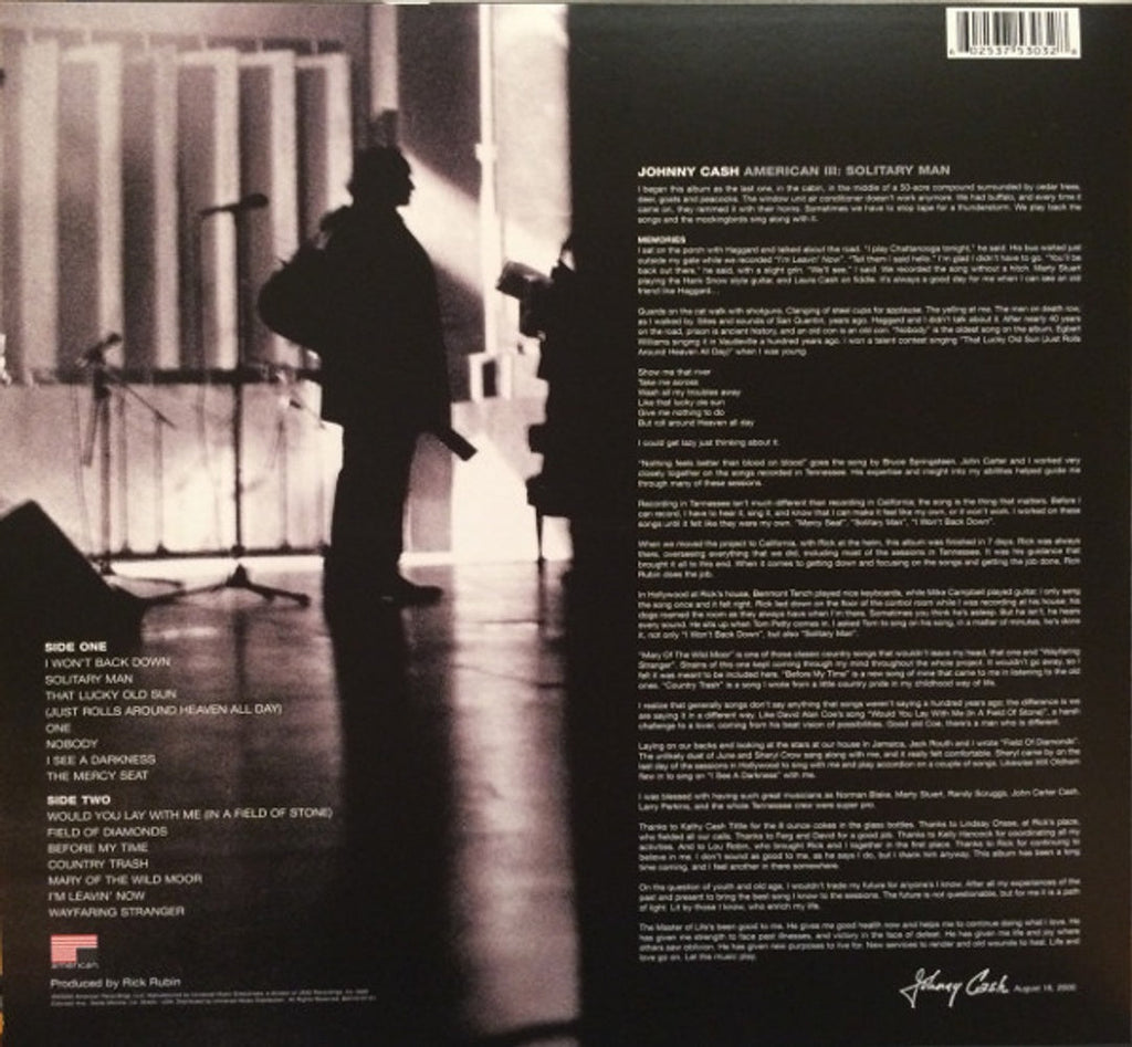 Johnny Cash – American Recordings (LP Vinyl) Vinyl Record