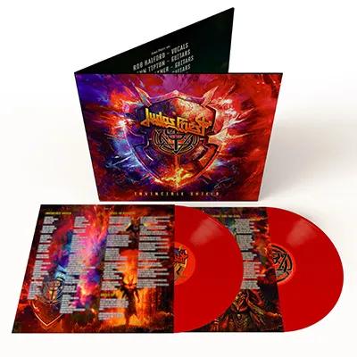Judas Priest Invincible Shield (Indie Exclusive, Colored Vinyl, Red) (2 Lp's) Vinyl Record