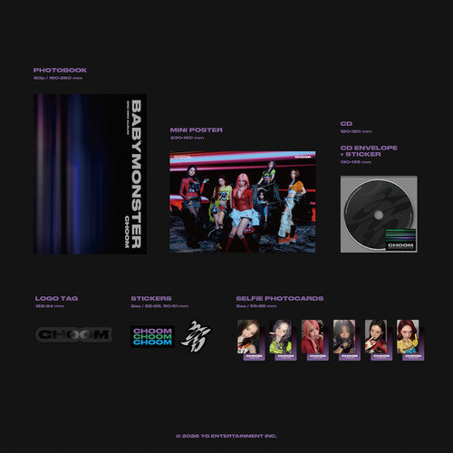 BABYMONSTER - (PRESALE 5/8/26) Choom / Choom (POSTER STICKER CD) | Mint (M) Mint (M)
