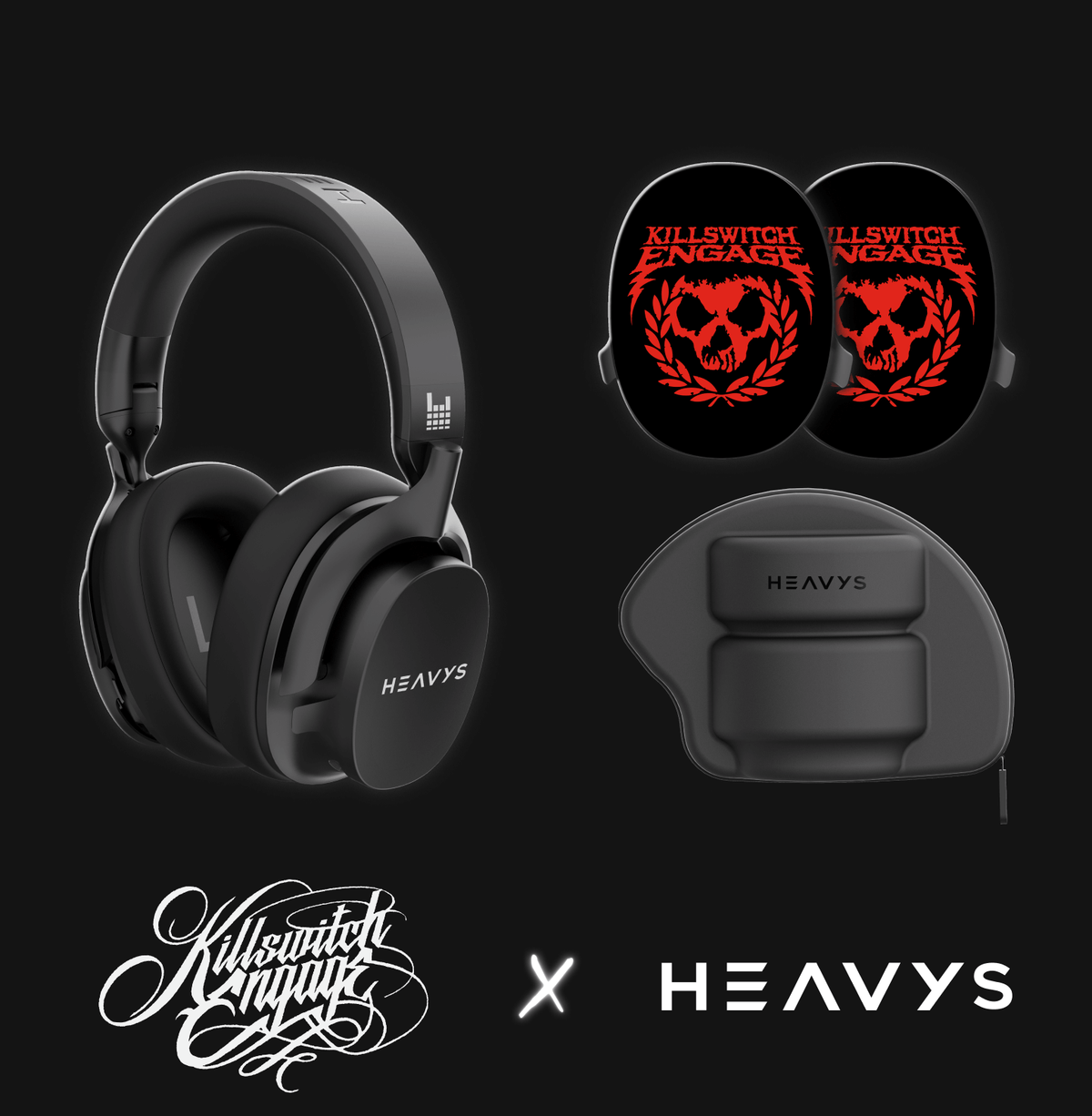 Killswitch Engage Limited Edition HEAVYS Headphone Shells & Headphone Bundle