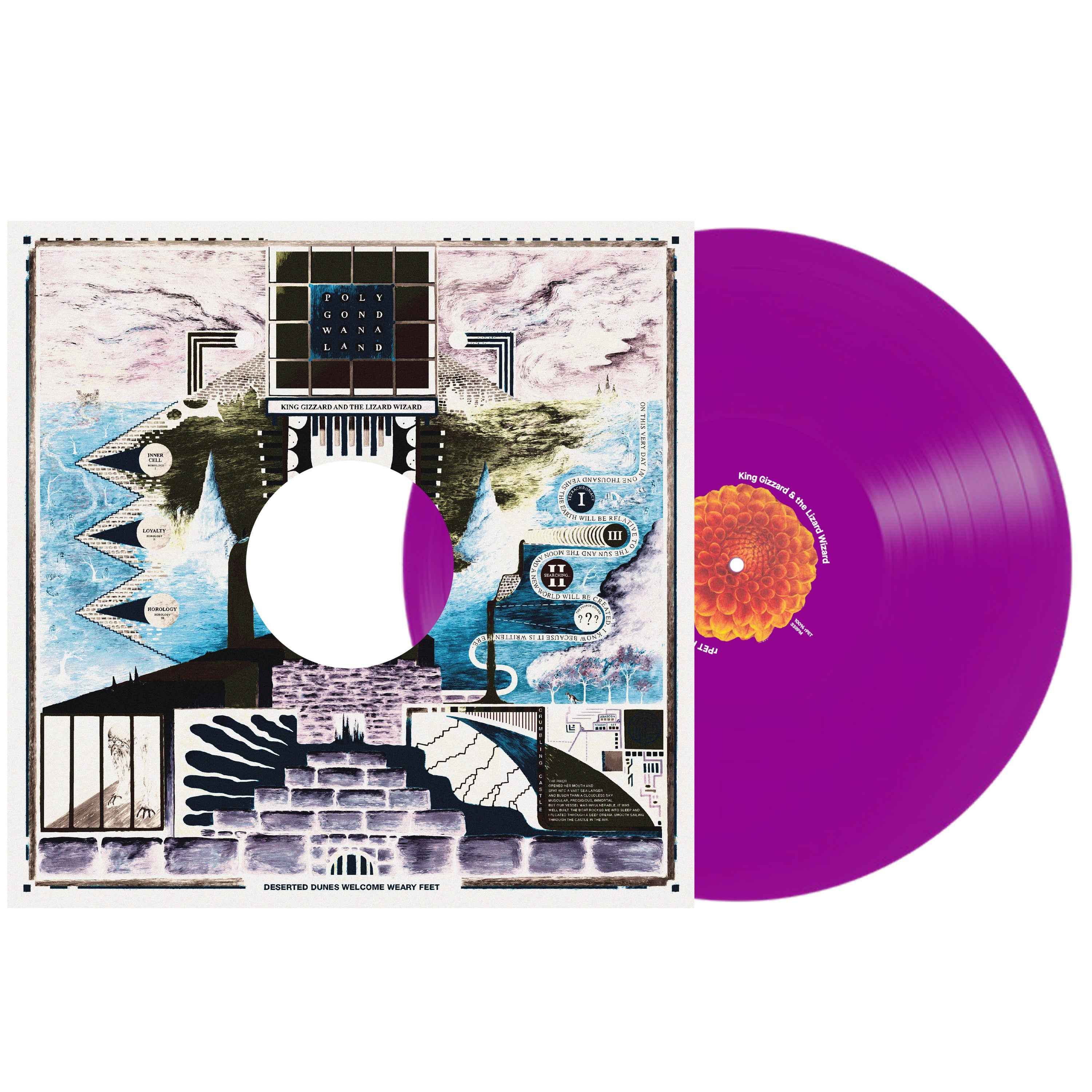 King Gizzard & The Lizard Wizard - Polygondwanaland (100% Recycled Plastic (r-PET), 180 Gram Translucent Purple) Vinyl Record