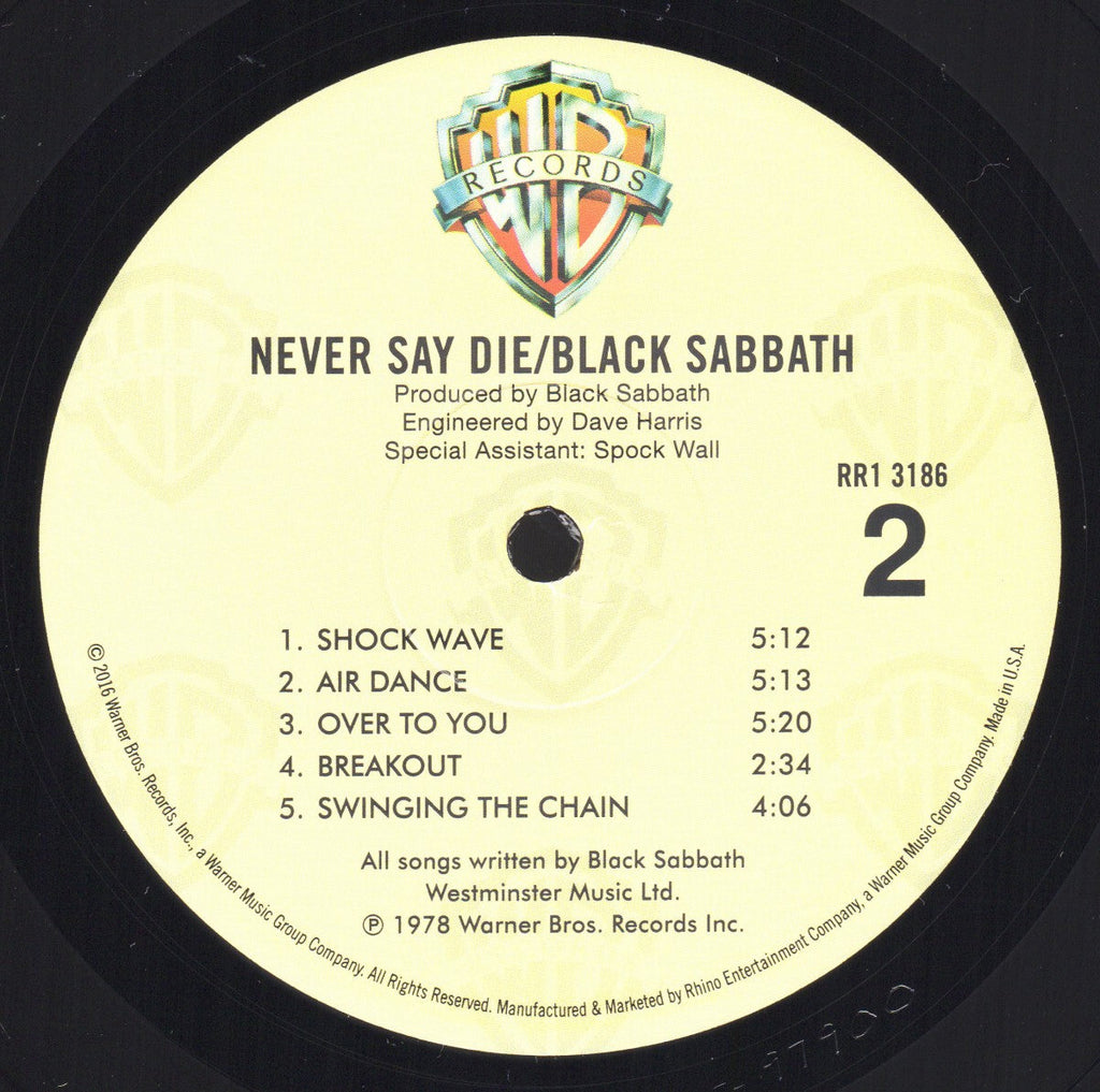 Black Sabbath – Never Say Die! (LP Vinyl) Vinyl Record