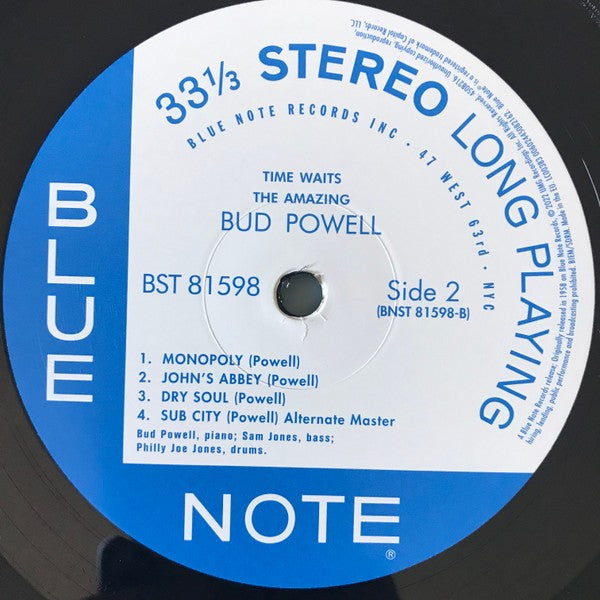Bud Powell – Time Waits (LP Vinyl) Vinyl Record