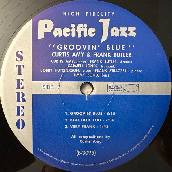 Curtis Amy & Frank Butler – Groovin' Blue (LP Vinyl) Vinyl Record
