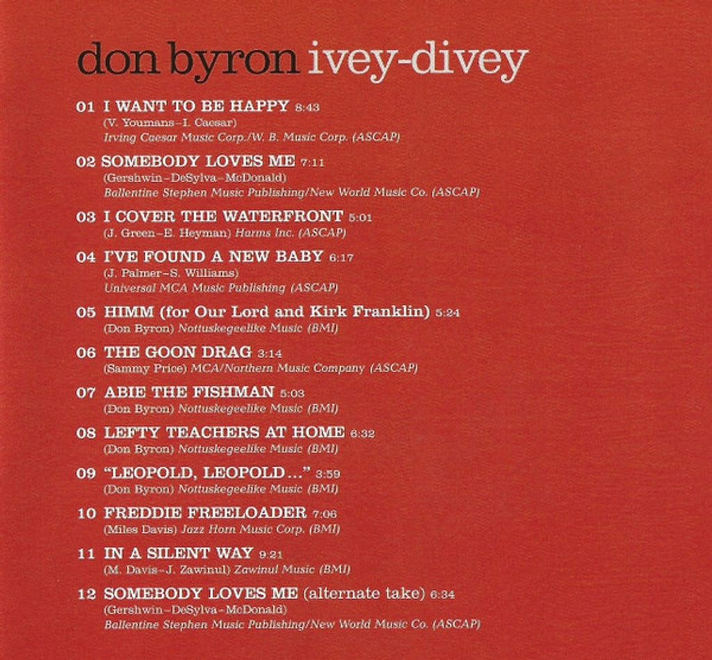 Don Byron – Ivey-Divey Music CD