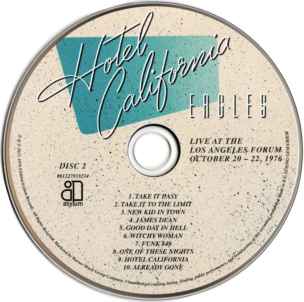 Eagles – Hotel California: 40th Anniversary Edition (2-disc) Music CD