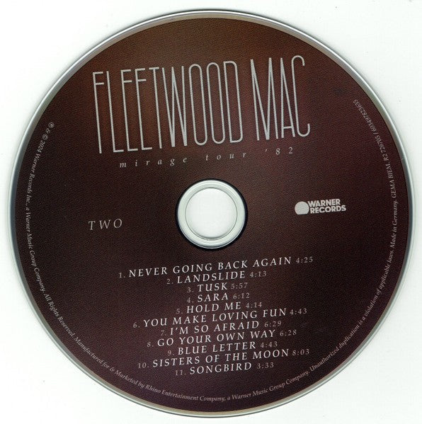 Fleetwood Mac – Mirage Tour 82 (2-CD) Music CD