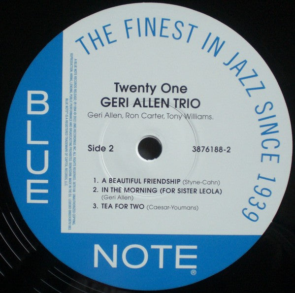 Geri Allen Trio – Twenty One (2-LP Vinyl) Vinyl Record