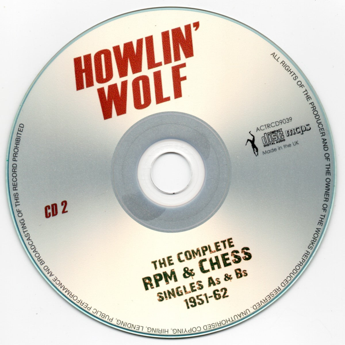 Howlin' Wolf – The Complete RPM &Chess Singles As & Bs 1951-62 (3-CD) Music CD