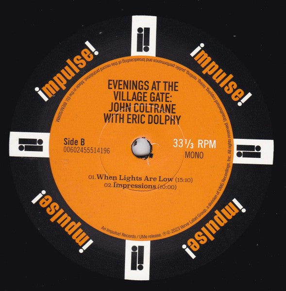 John Coltrane – Evenings At The Village Gate: John Coltrane With Eric Dolphy (LP Vinyl) Vinyl Record