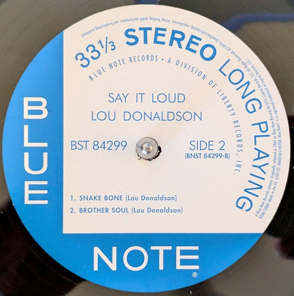 Lou Donaldson – Say It Loud (LP Vinyl) Vinyl Record