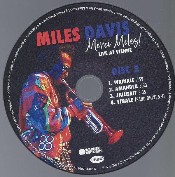 Miles Davis – Merci Miles Live At Vienne (2-CD) Music CD