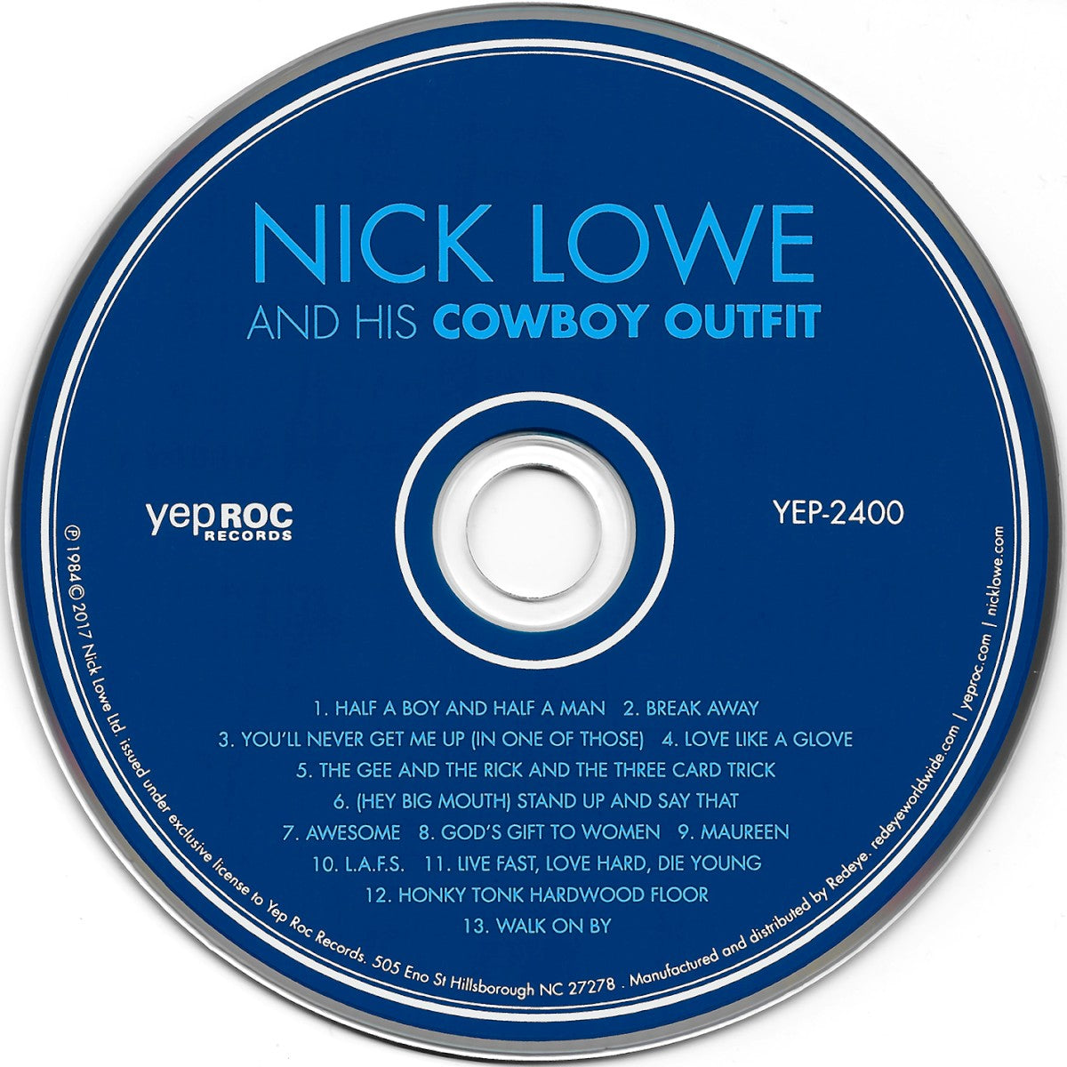 Nick Lowe – Nick Lowe And His Cowboy Outfit Music CD