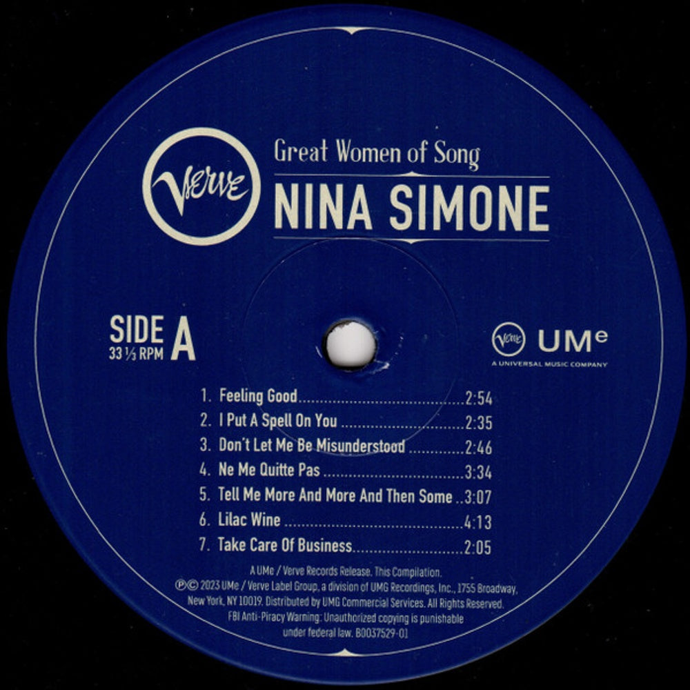 Nina Simone – Great Women Of Song (LP Vinyl) Vinyl Record