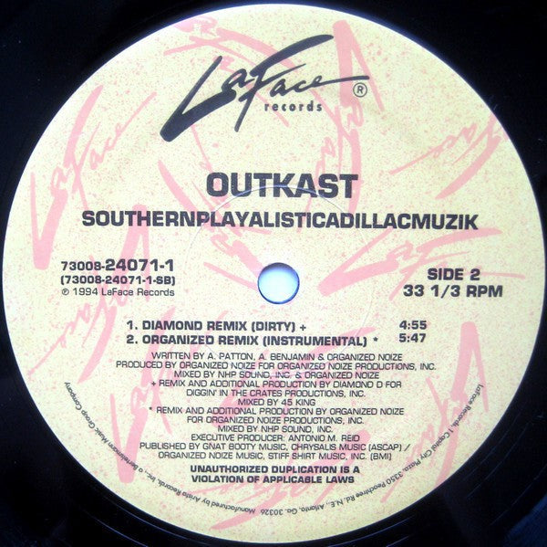Outkast – Southernplayalisticadillacmuzik (LP Vinyl) Vinyl Record