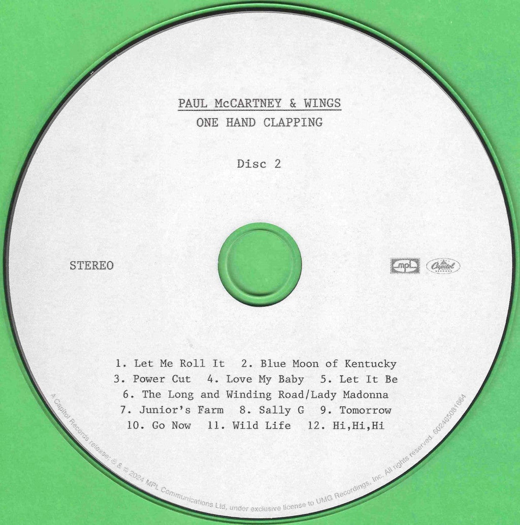 Paul McCartney And Wings – One Hand Clapping (2-CD) Music CD