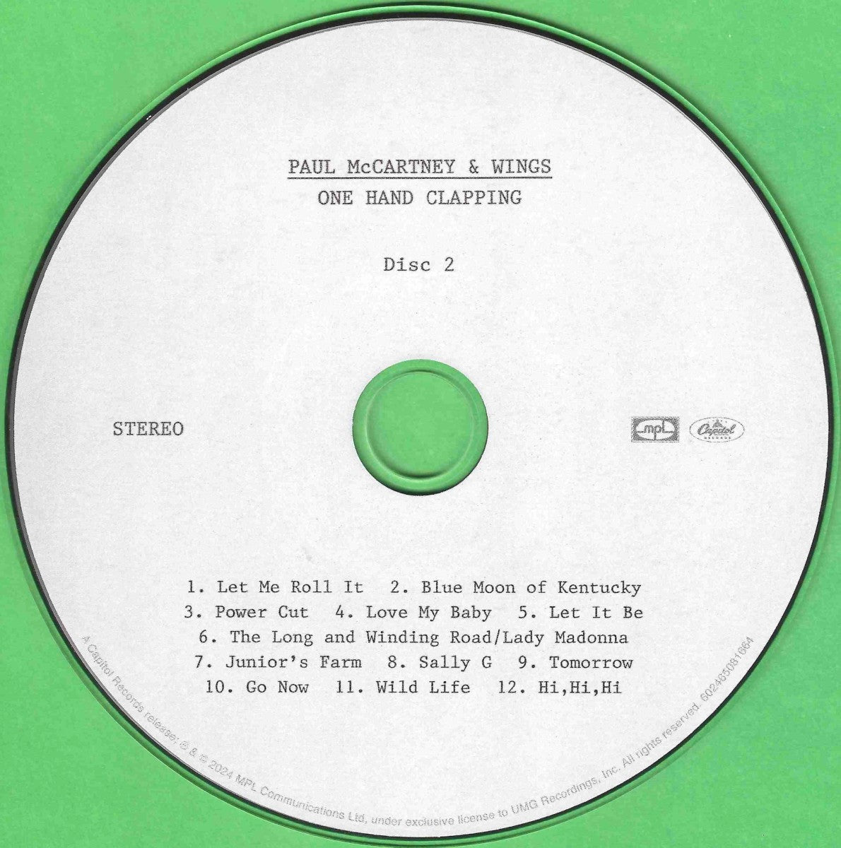 Paul McCartney And Wings – One Hand Clapping (2-CD) Music CD