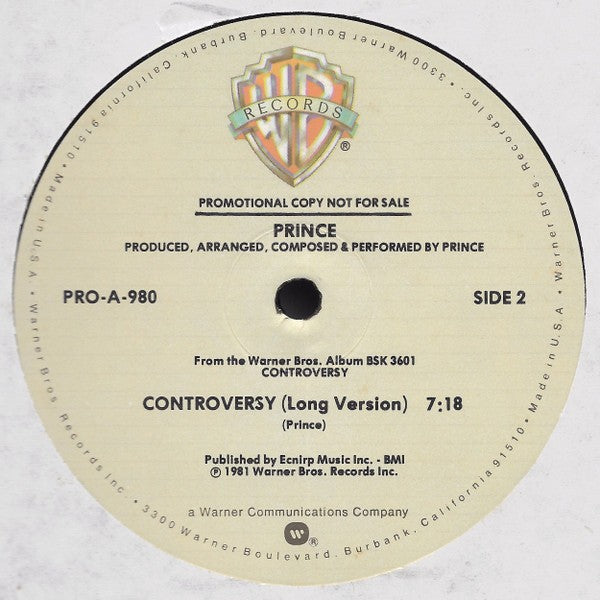 Prince – Controversy (LP Vinyl) Vinyl Record