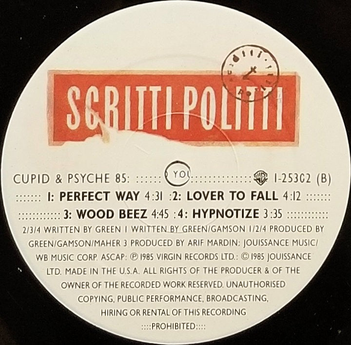 Scritti Politti – Cupid & Psyche 85 (LP Vinyl) Vinyl Record