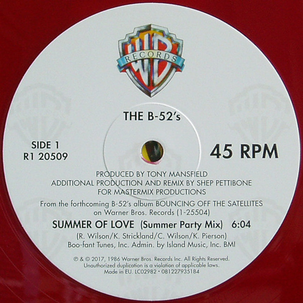 The B-52's – Summer Of Love (12" Inch Vinyl) Vinyl Record