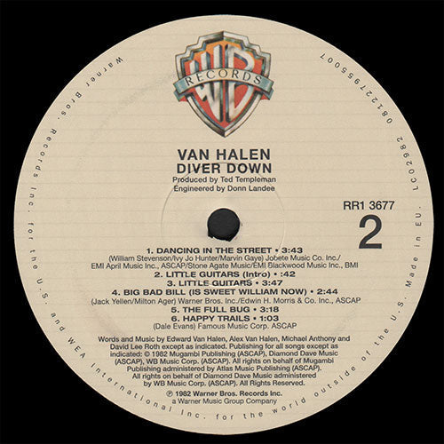 Van Halen – Diver Down (LP Vinyl) Vinyl Record