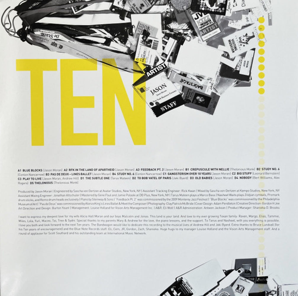 Jason Moran – Ten (2-LP Vinyl) Vinyl Record
