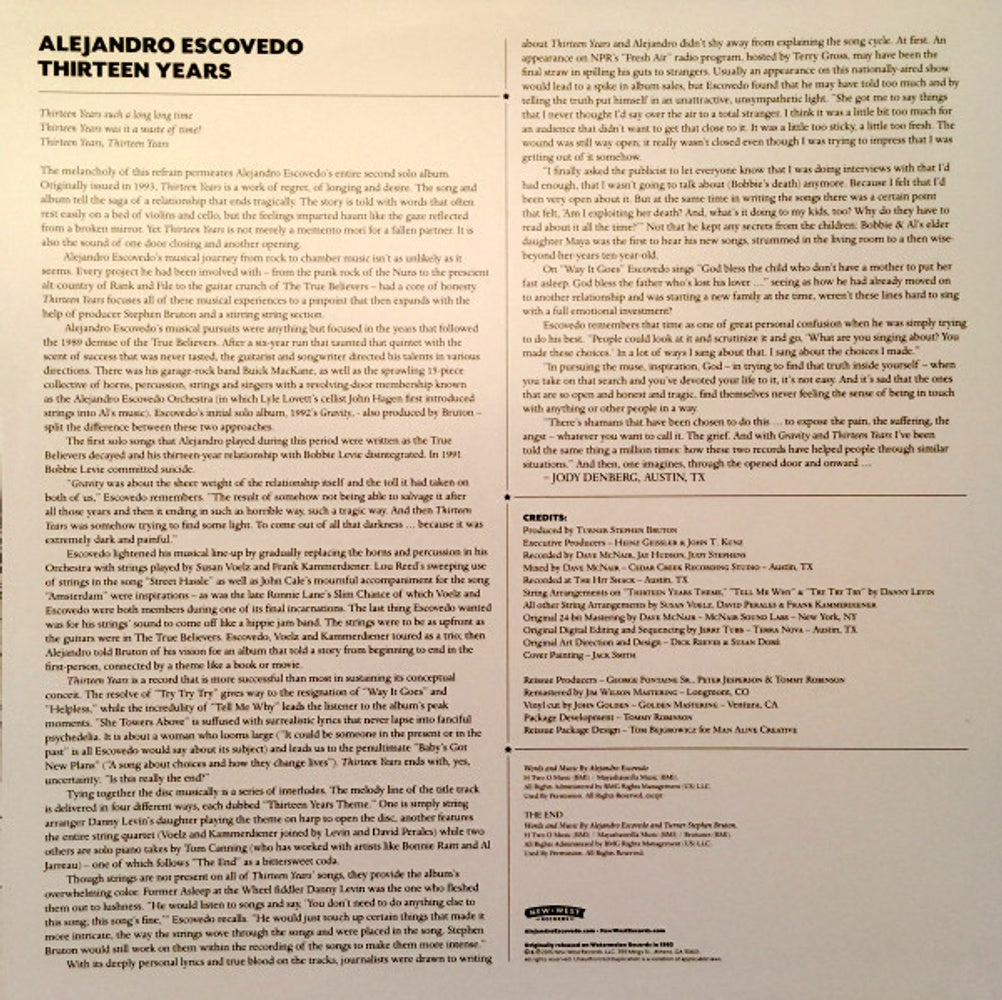 Alejandro Escovedo – Thirteen Years (2-LP Vinyl) Vinyl Record