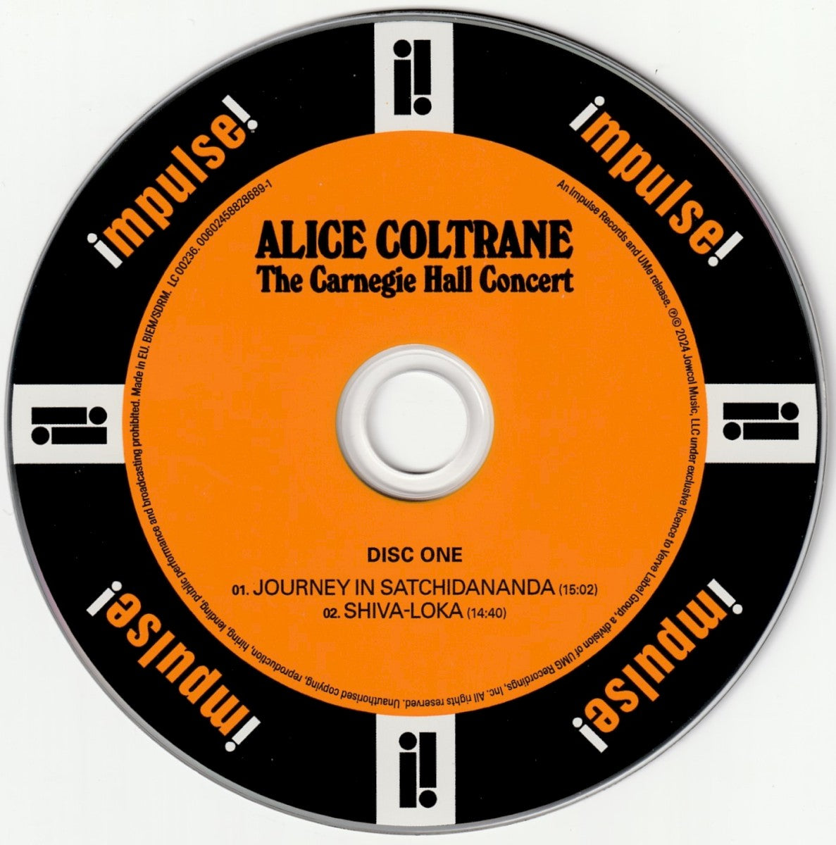 Alice Coltrane – The Carnegie Hall Concert  (2-CD) Music CD