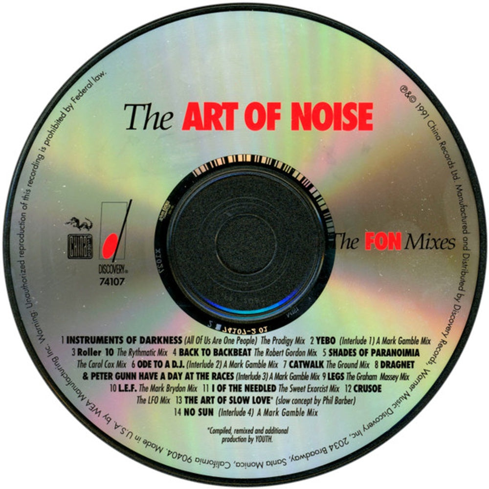 Art Of Noise – Fon Mixes Music CD