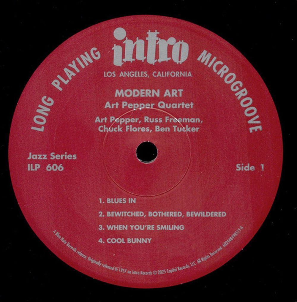 Art Pepper Quartet – Modern Art (LP Vinyl) Vinyl Record