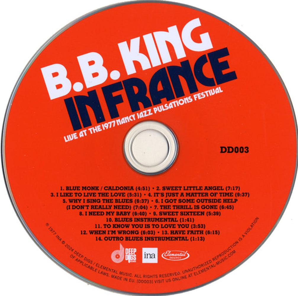 B.B. King – In France: Live At The 1977 Nancy Jazz Pulsations Music CD