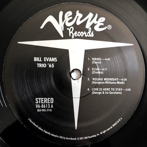 Bill Evans – Bill Evans: Trio '65 (LP Vinyl) Vinyl Record