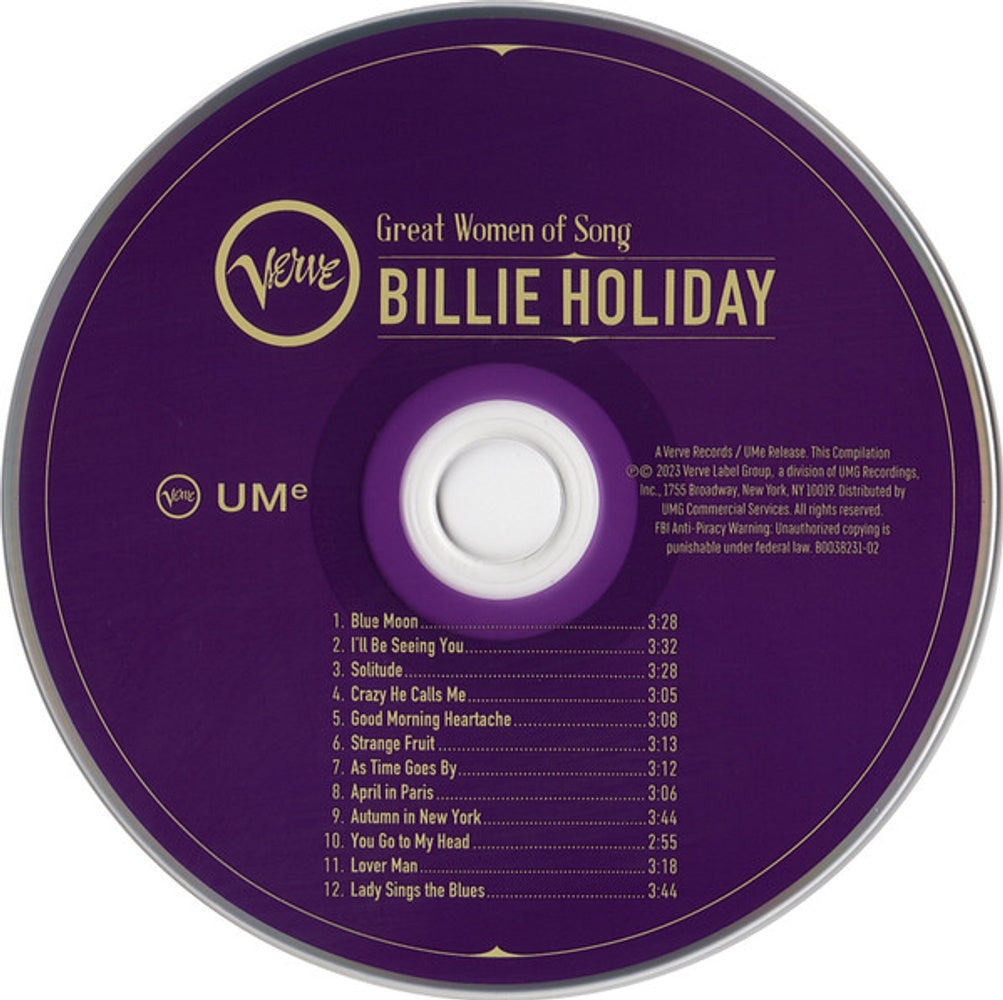 Billie Holiday – Great Women Of Song: Billie Holiday Music CD