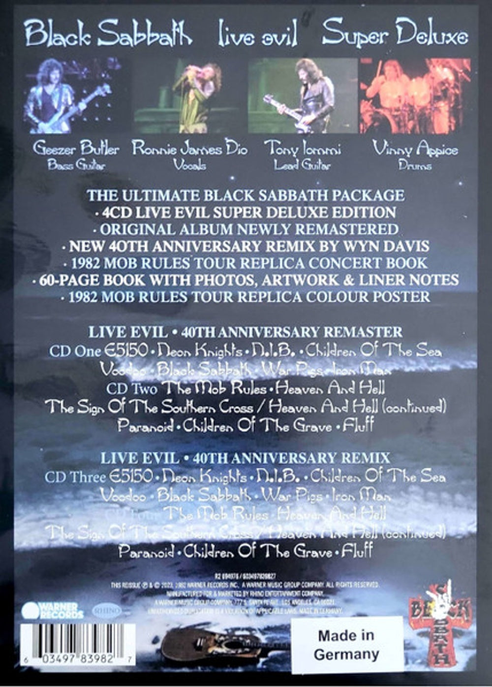 Black Sabbath – Live Evil: 40th Anniversary (4-CD) Music CD