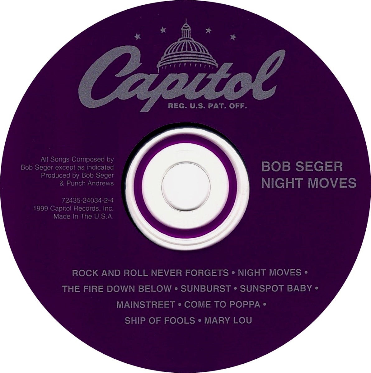 Bob Seger – Night Moves Music CD