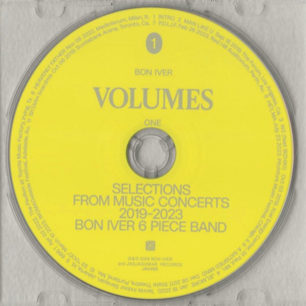 Bon Iver – Volumes: One Selections From Music Concerts 2019-2023 Music CD