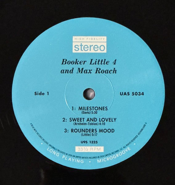 Booker Little – Booker Little 4 & Max Roach (LP Vinyl) Vinyl Record