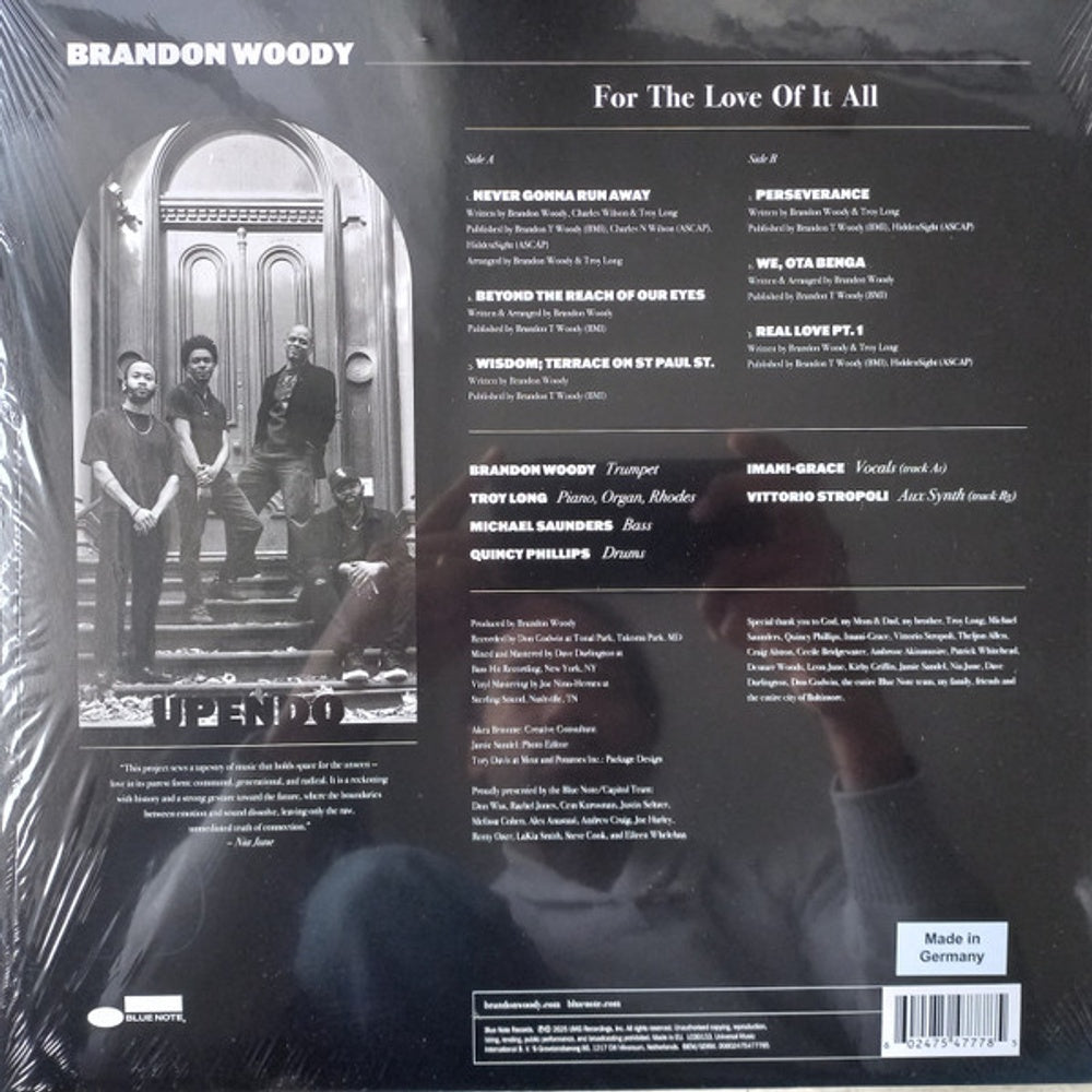Brandon Woody – For The Love Of It All (LP Vinyl) Vinyl Record