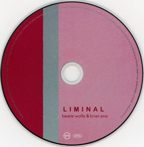 Brian Eno and Beatie Wolfe – Liminal Music CD
