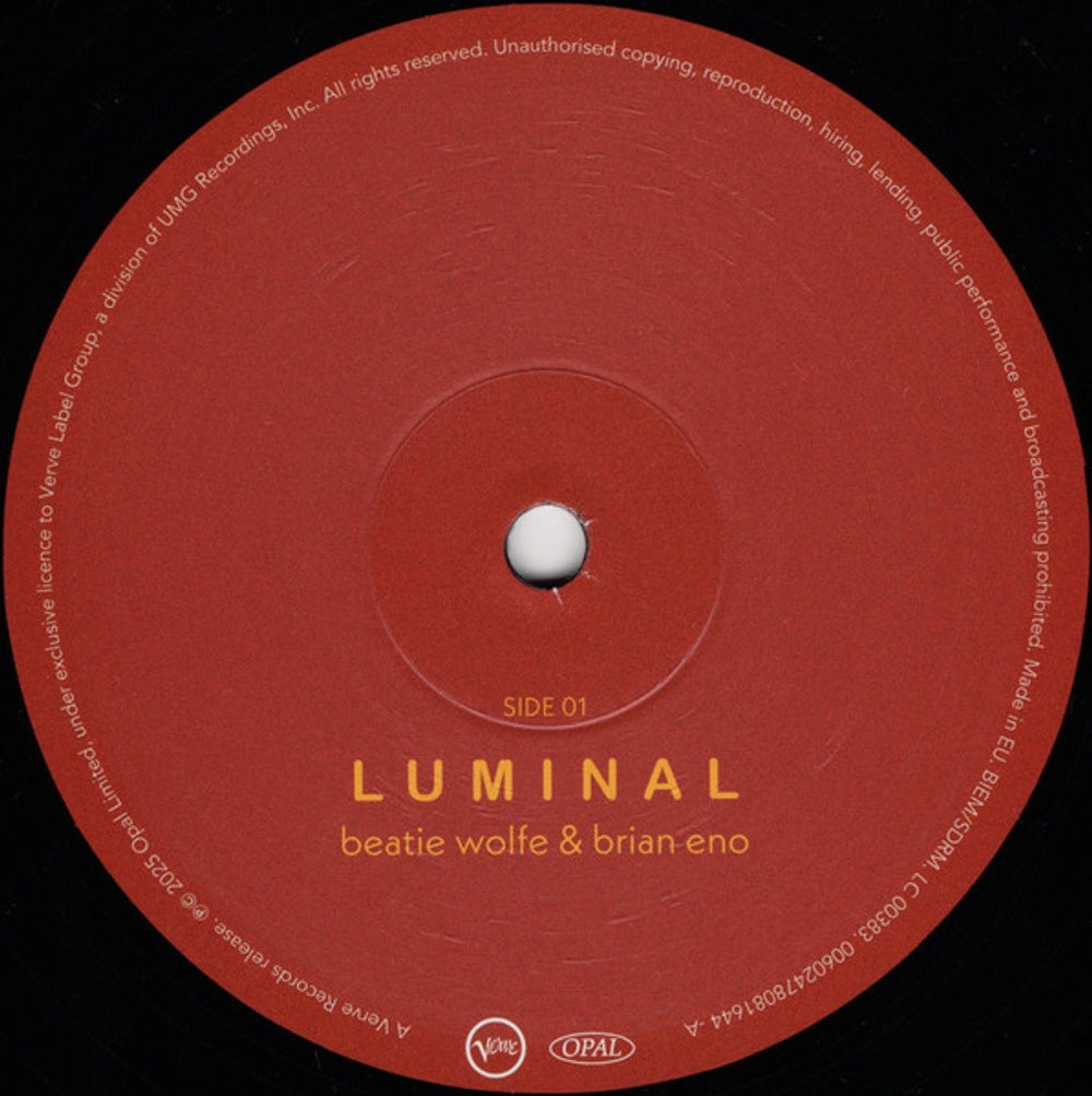 Brian Eno and Beatie Wolfe – Luminal (LP Vinyl) Vinyl Record