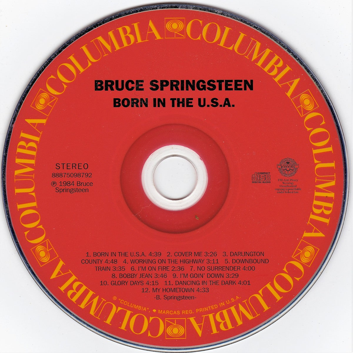 Bruce Springsteen – Born In The U.S.A. Music CD