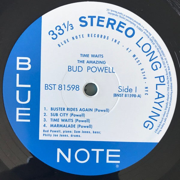 Bud Powell – Time Waits (LP Vinyl) Vinyl Record
