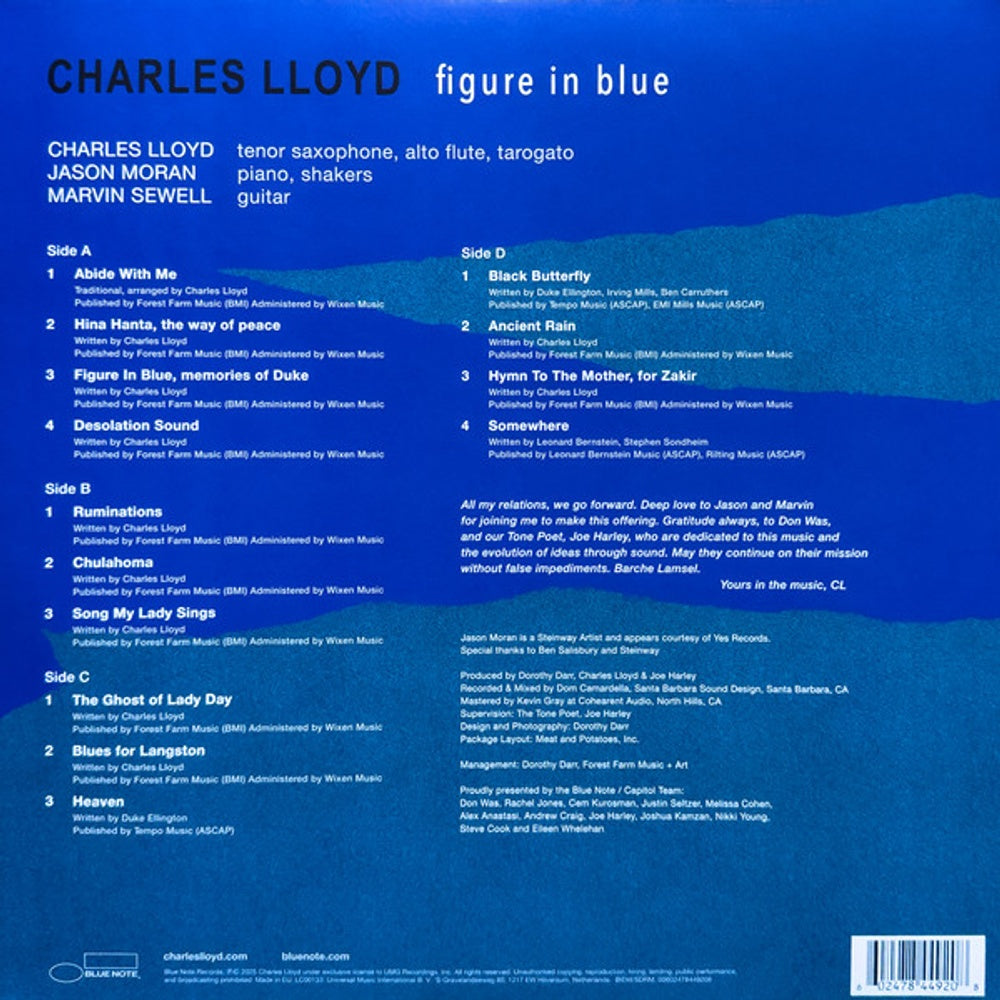 Charles Lloyd – Figure In Blue (2-LP Vinyl) Vinyl Record