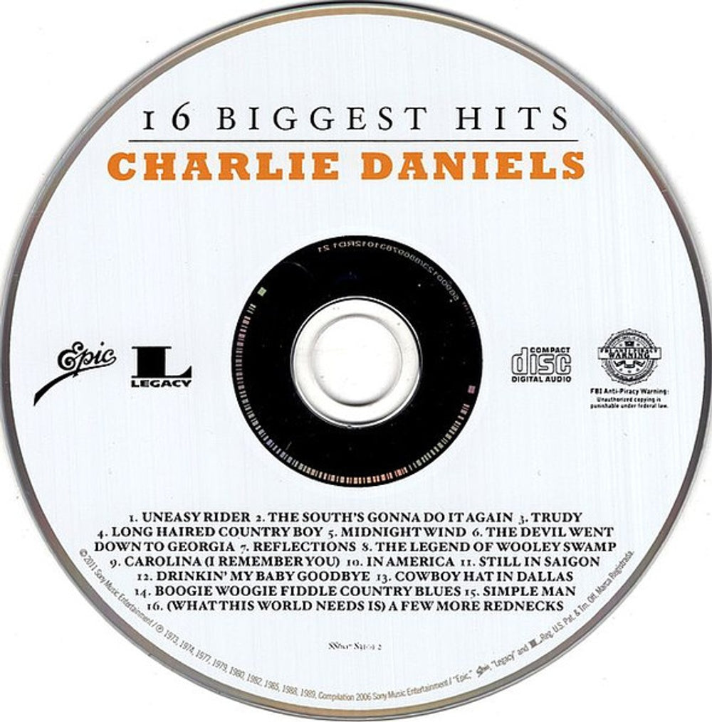 Charlie Daniels – 16 Biggest Hits Music CD