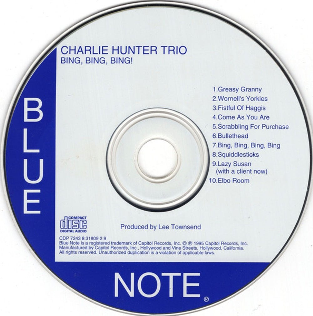 Charlie Hunter Trio – Bing, Bing, Bing Music CD