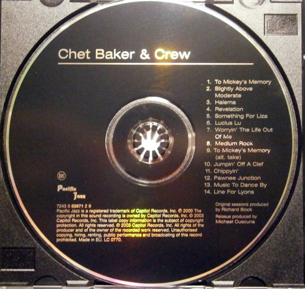 Chet Baker – Chet Baker & Crew Music CD
