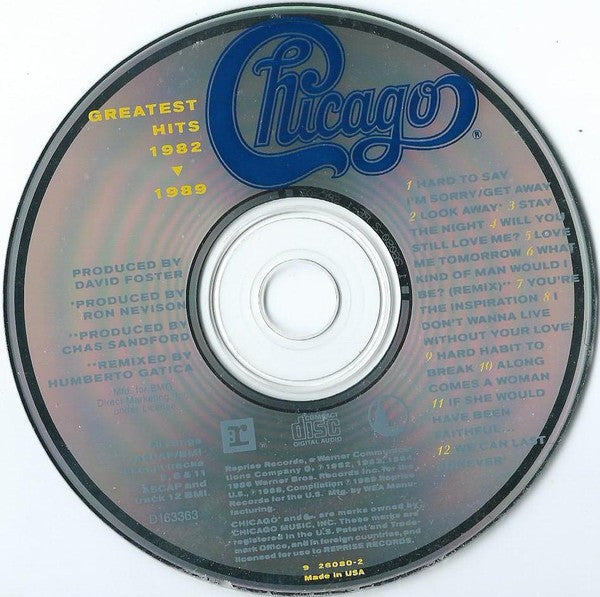 Chicago – Greatest Hits 1982-1989 Music CD